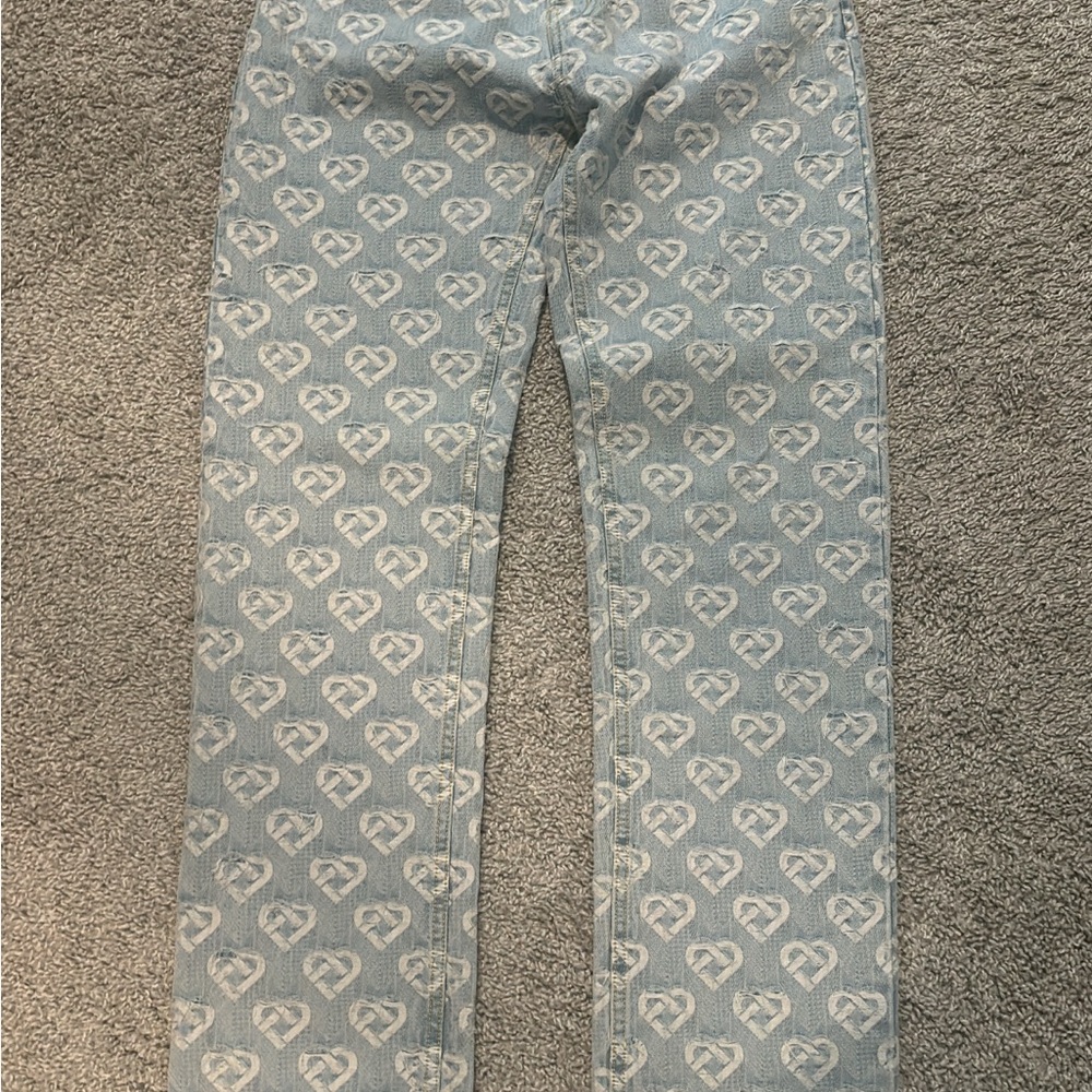 Casablanca Hearts Distressed Jeans